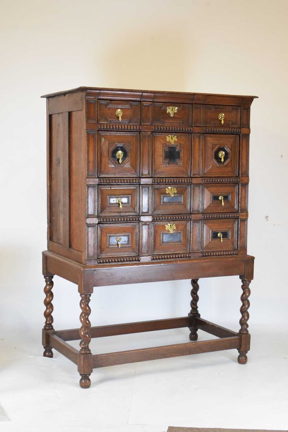 Late 17th Century oak geometric chest of drawers - Image 9 of 9