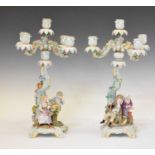 Pair of Meissen candelabra