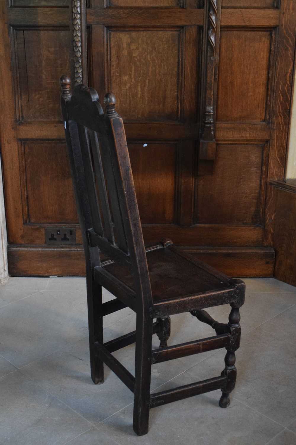 Harlequin set of twelve late 17th Century oak high-back dining chairs - Image 25 of 25