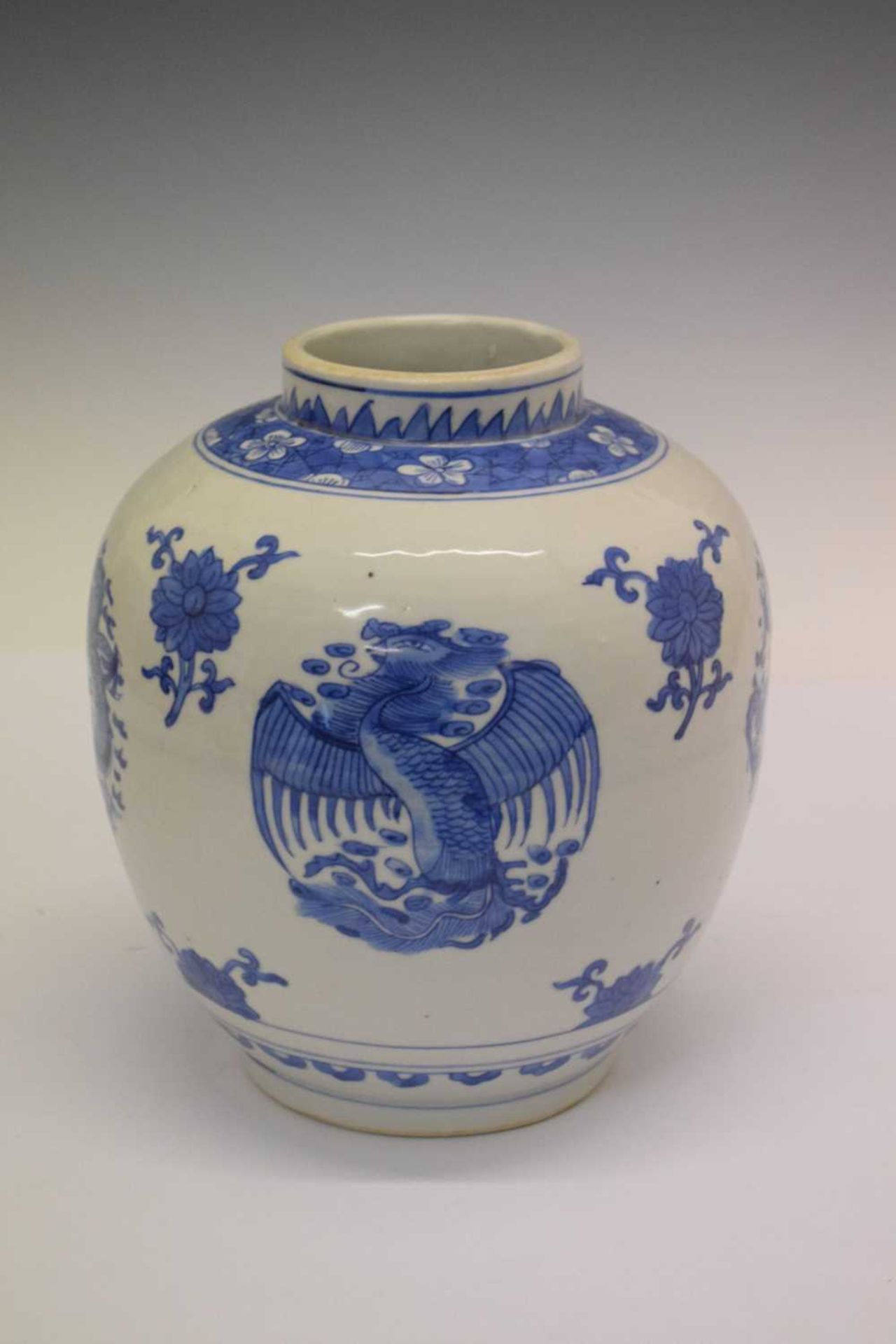 Chinese blue and white porcelain ovoid jar - Image 2 of 11