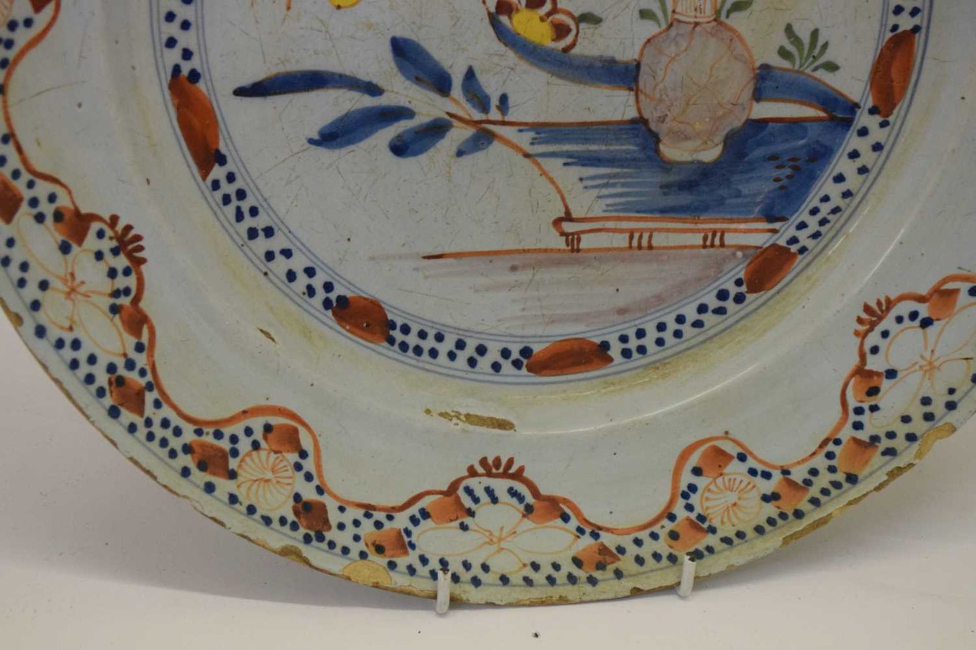 18th Century English Delftware dish - Image 4 of 11