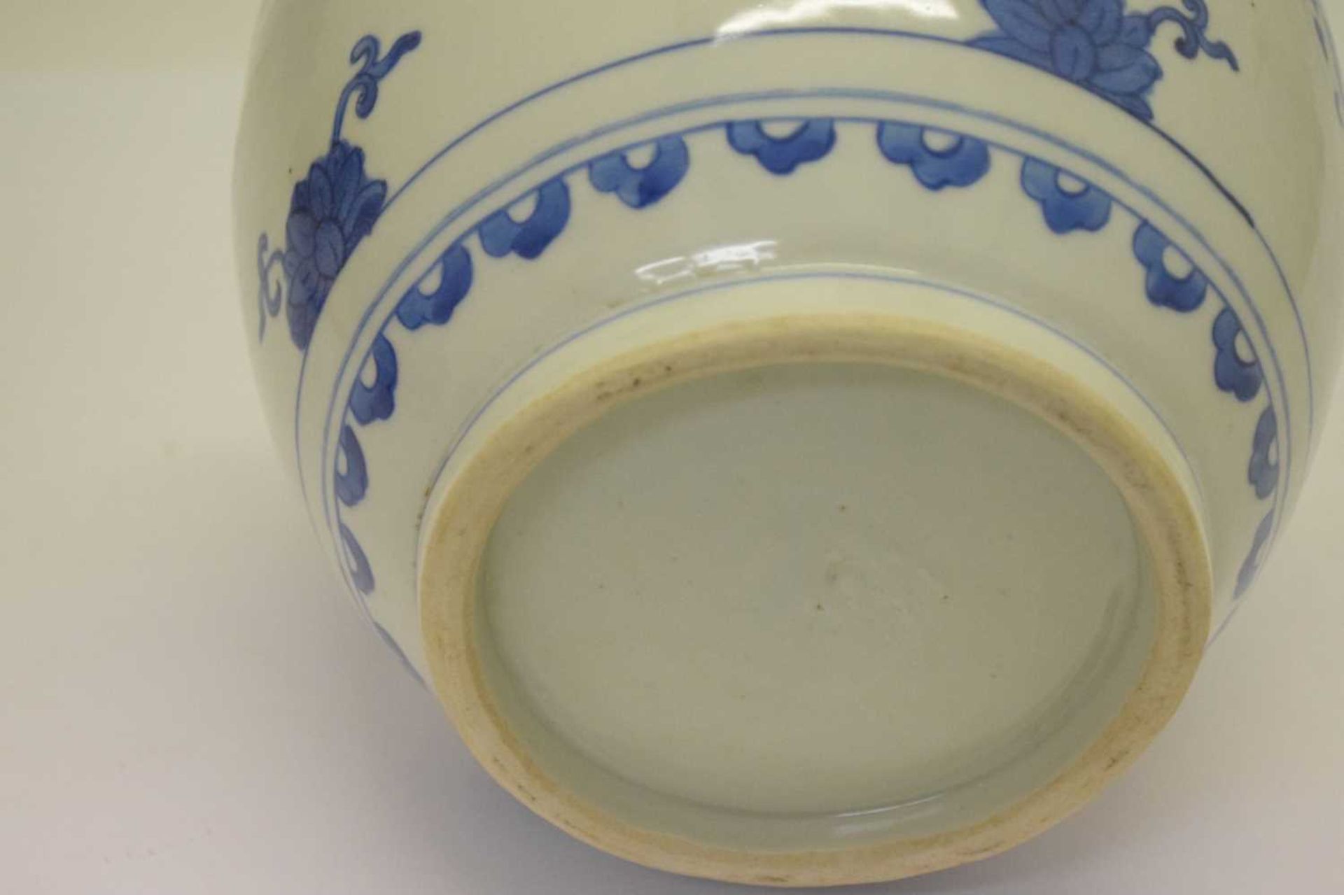 Chinese blue and white porcelain ovoid jar - Image 9 of 11