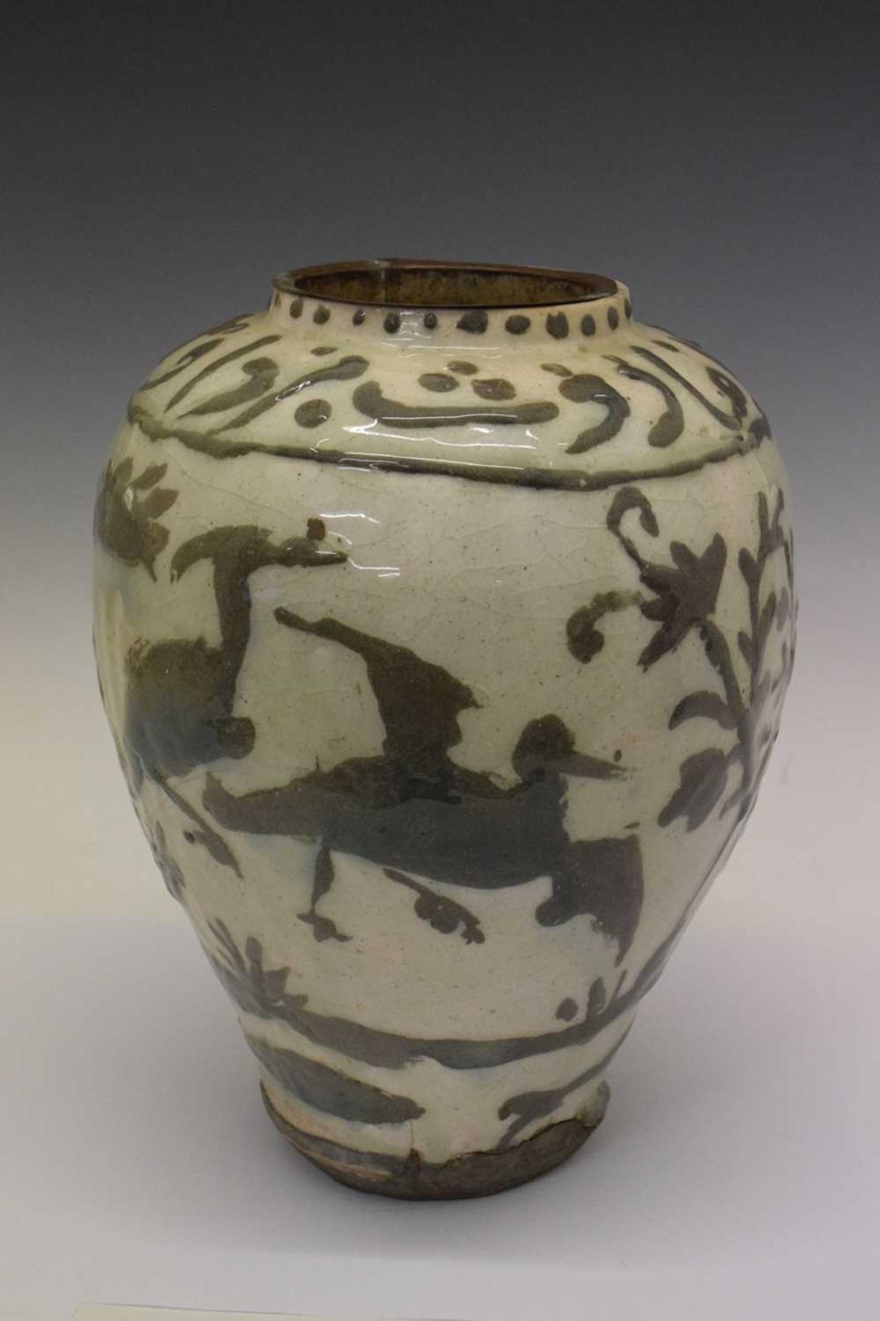 Middle Eastern slipware vase - Image 6 of 12