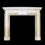 Fine neoclassical style statuary marble chimneypiece or fireplace surround