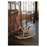 Vintage carved oak hobby horse