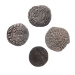 Four hammered coins