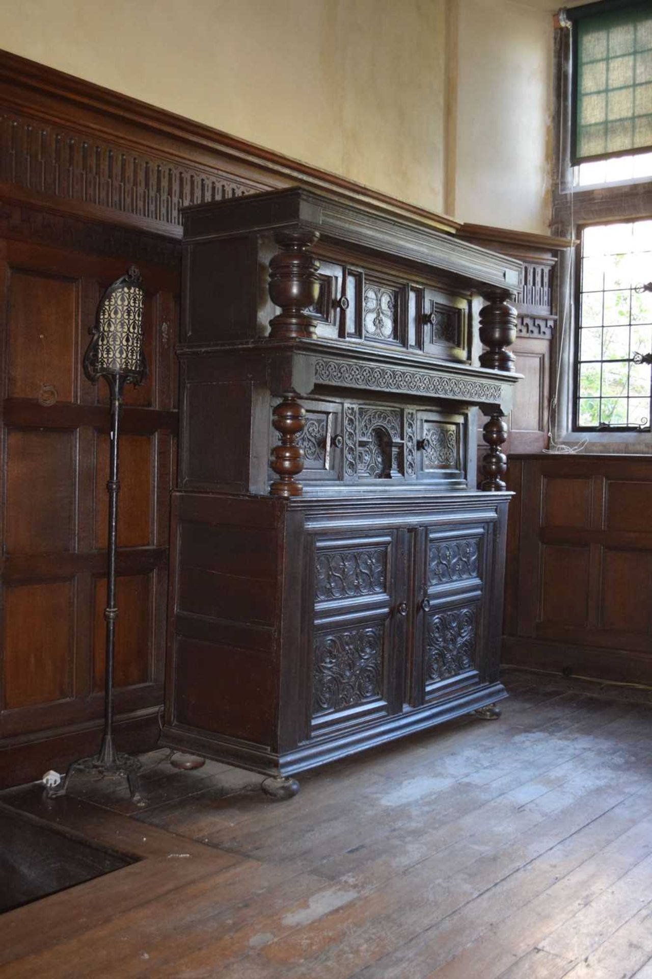 Early 17th Century English carved oak three-tier ‘court’ cupboard - Image 2 of 28