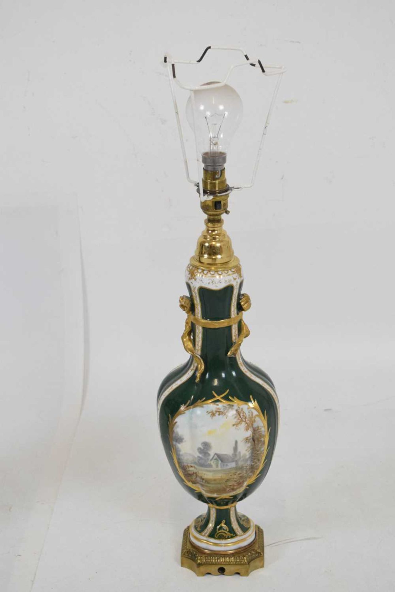 Pair of early 20th Century porcelain lamps - Image 10 of 19