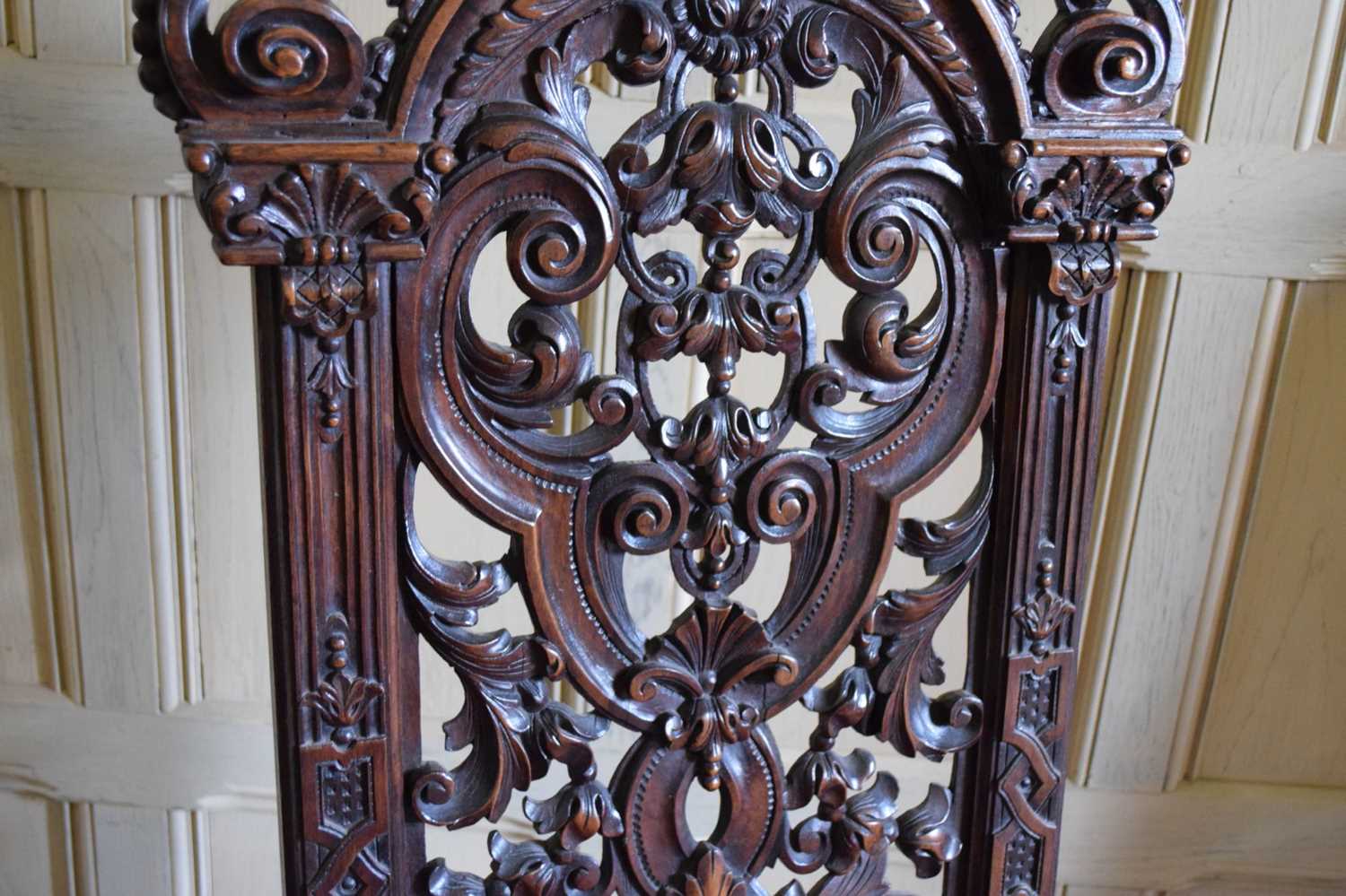 Set of six late 17th Century and later walnut high back dining chairs - Image 5 of 27