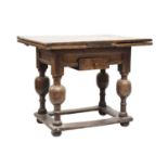 Small 17th Century Continental oak draw-leaf table