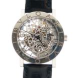 Bulgari - Gentleman's 18K white gold Skeletonised automatic wristwatch