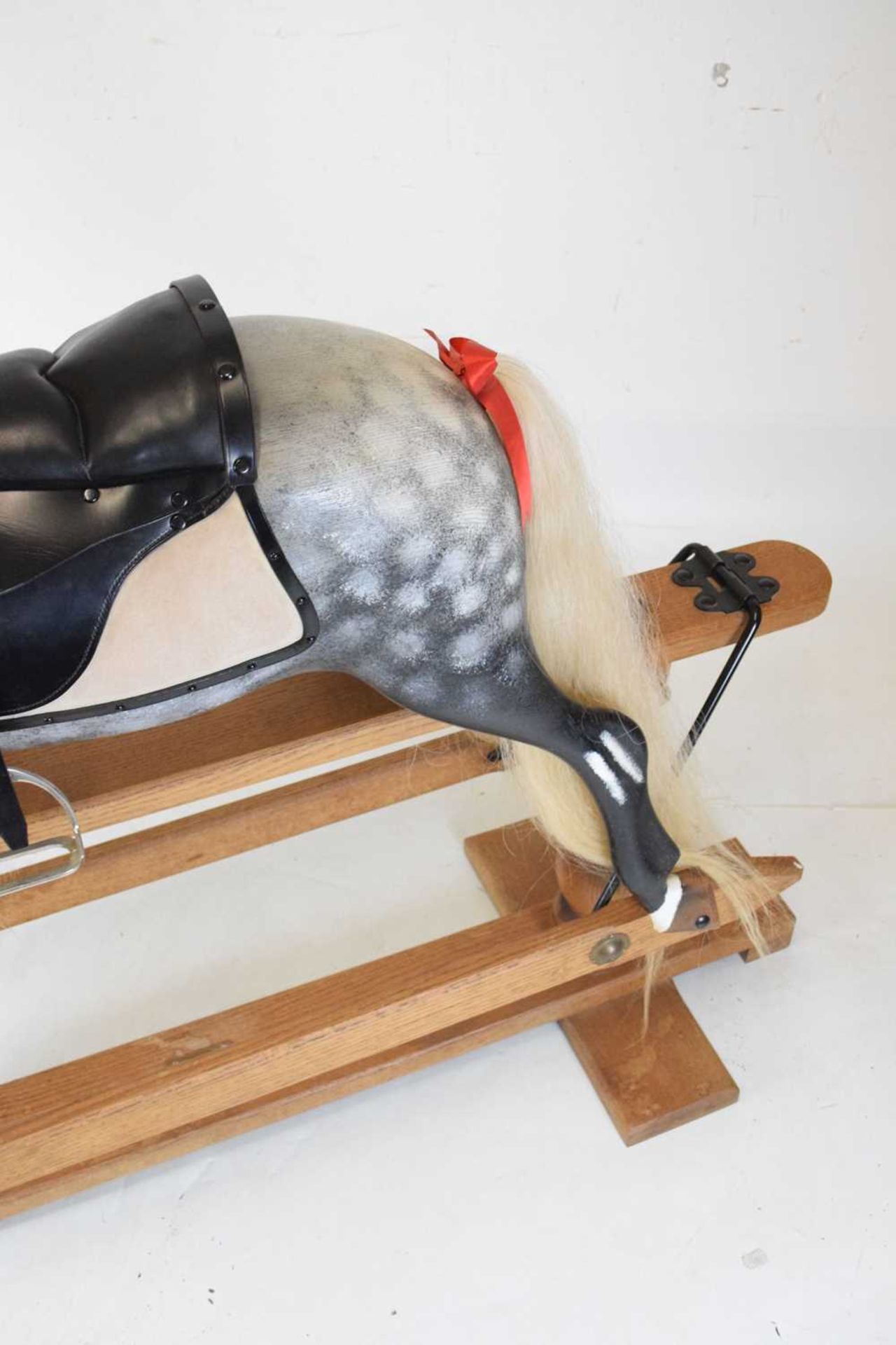 Stevenson Brothers wooden dapple grey rocking horse - Image 5 of 7