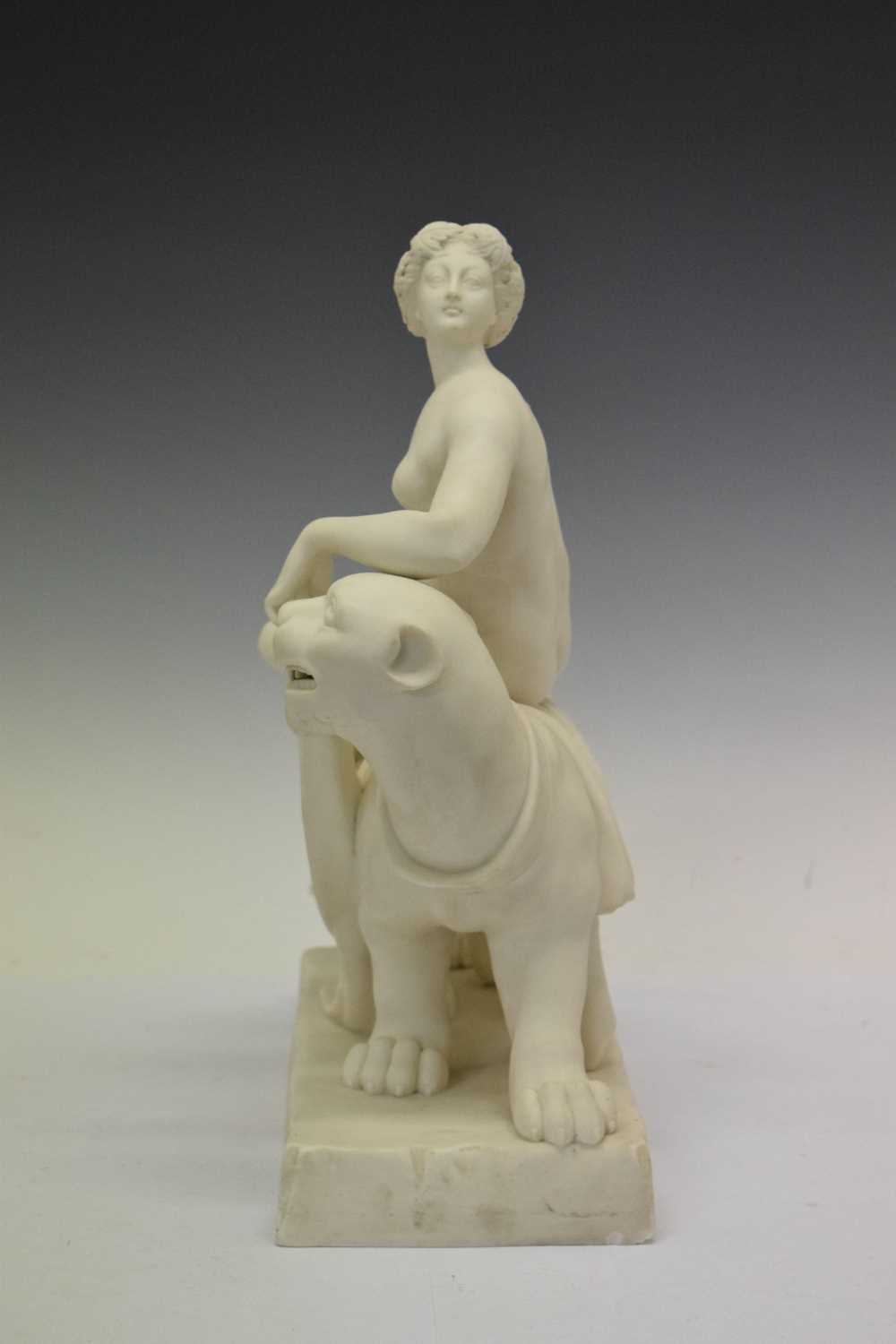 Parian figure 'Ariadne and the Panther' - Image 4 of 6
