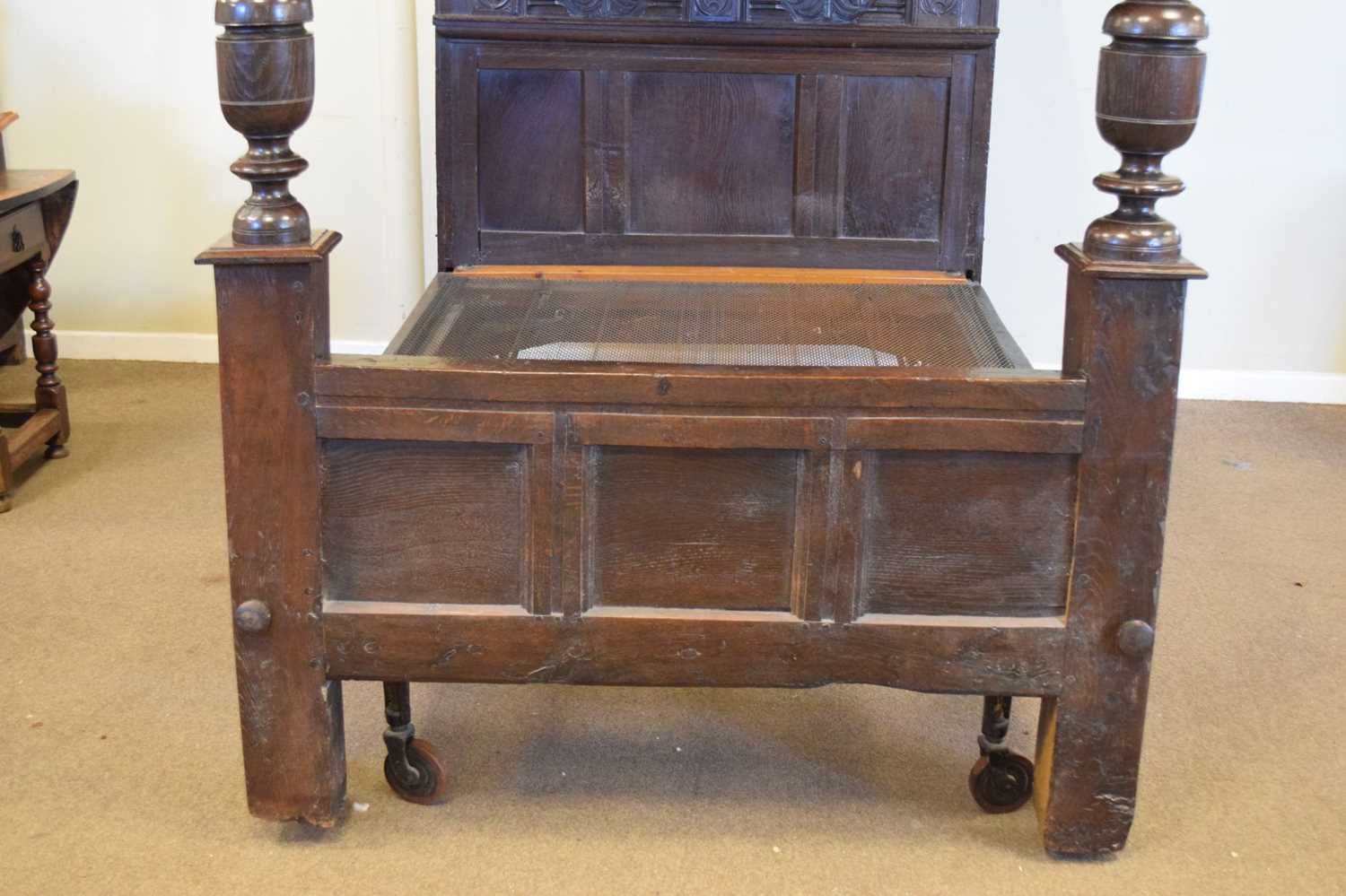 The Aldwick Court carved oak tester bed - Image 4 of 13