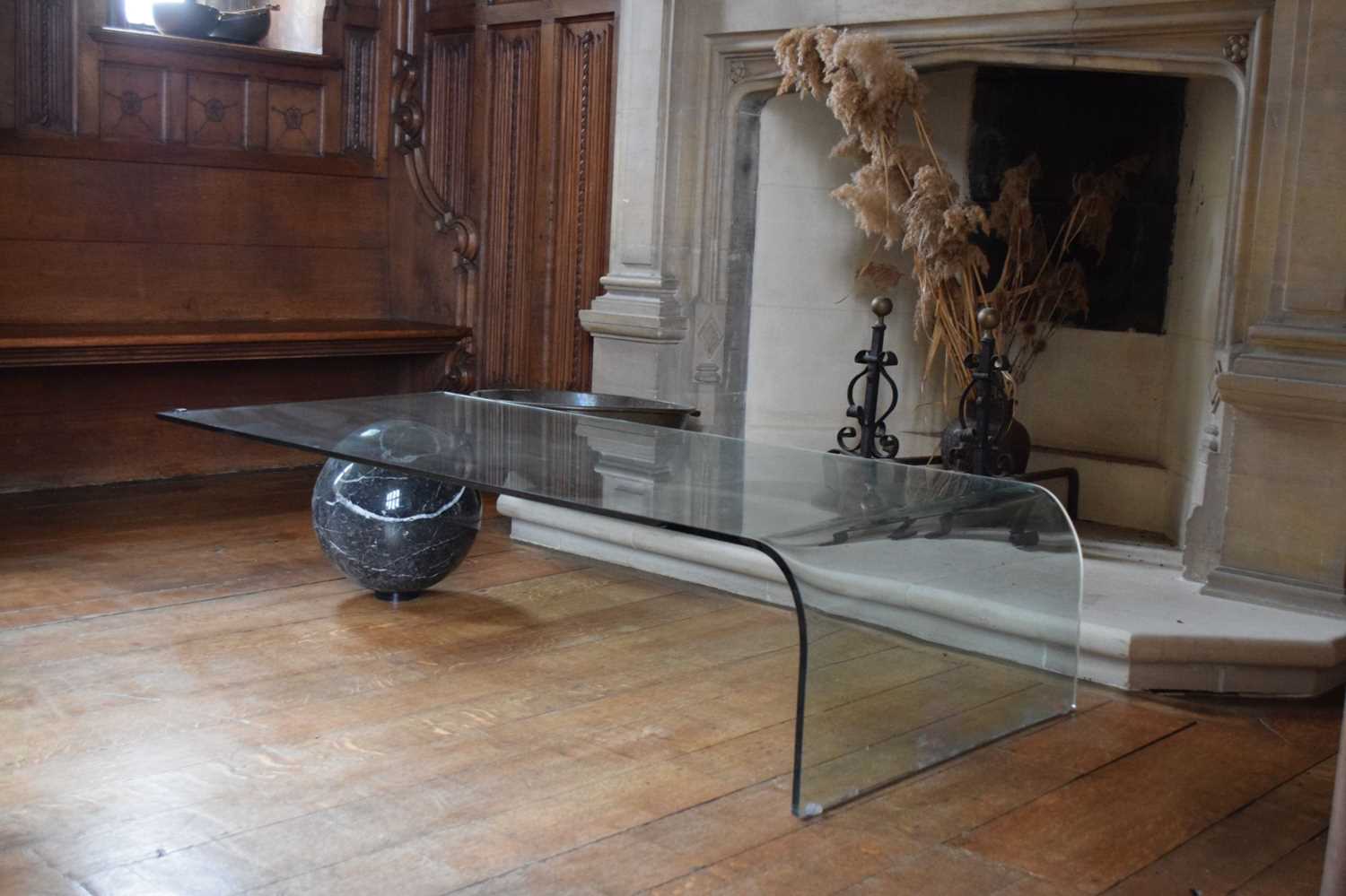 Cattelan Italia - Late 20th Century Italian modernist glass and marble coffee table - Image 3 of 9