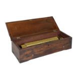 Late 19th Century inlaid rosewood cylinder musical box