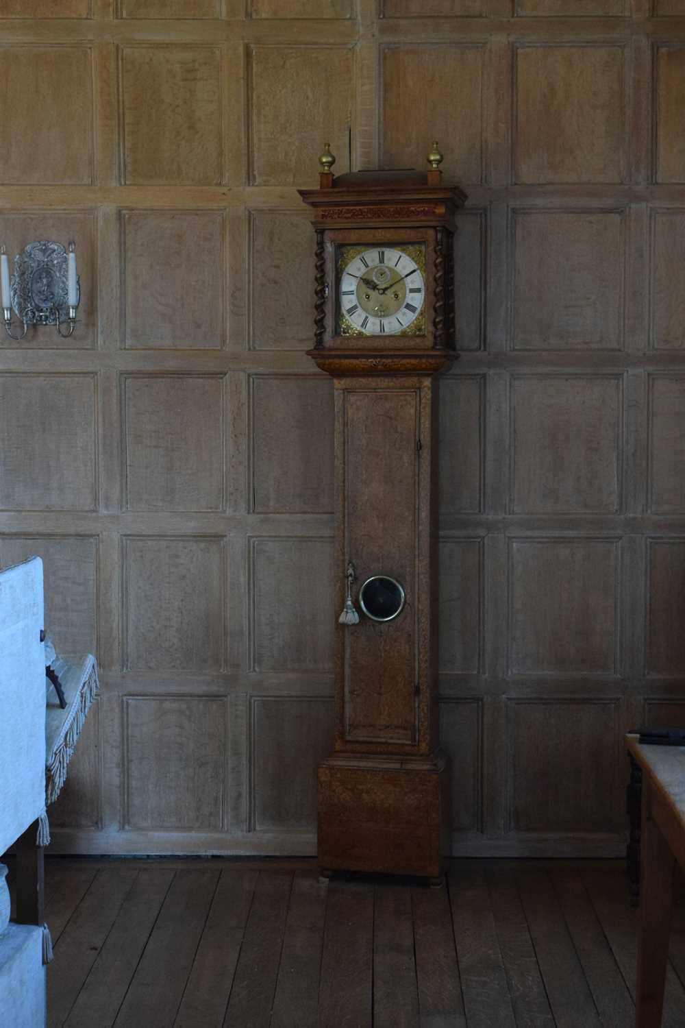 John Norcot, London – Fine walnut and seaweed marquetry eight-day brass dial longcase clock - Image 18 of 18