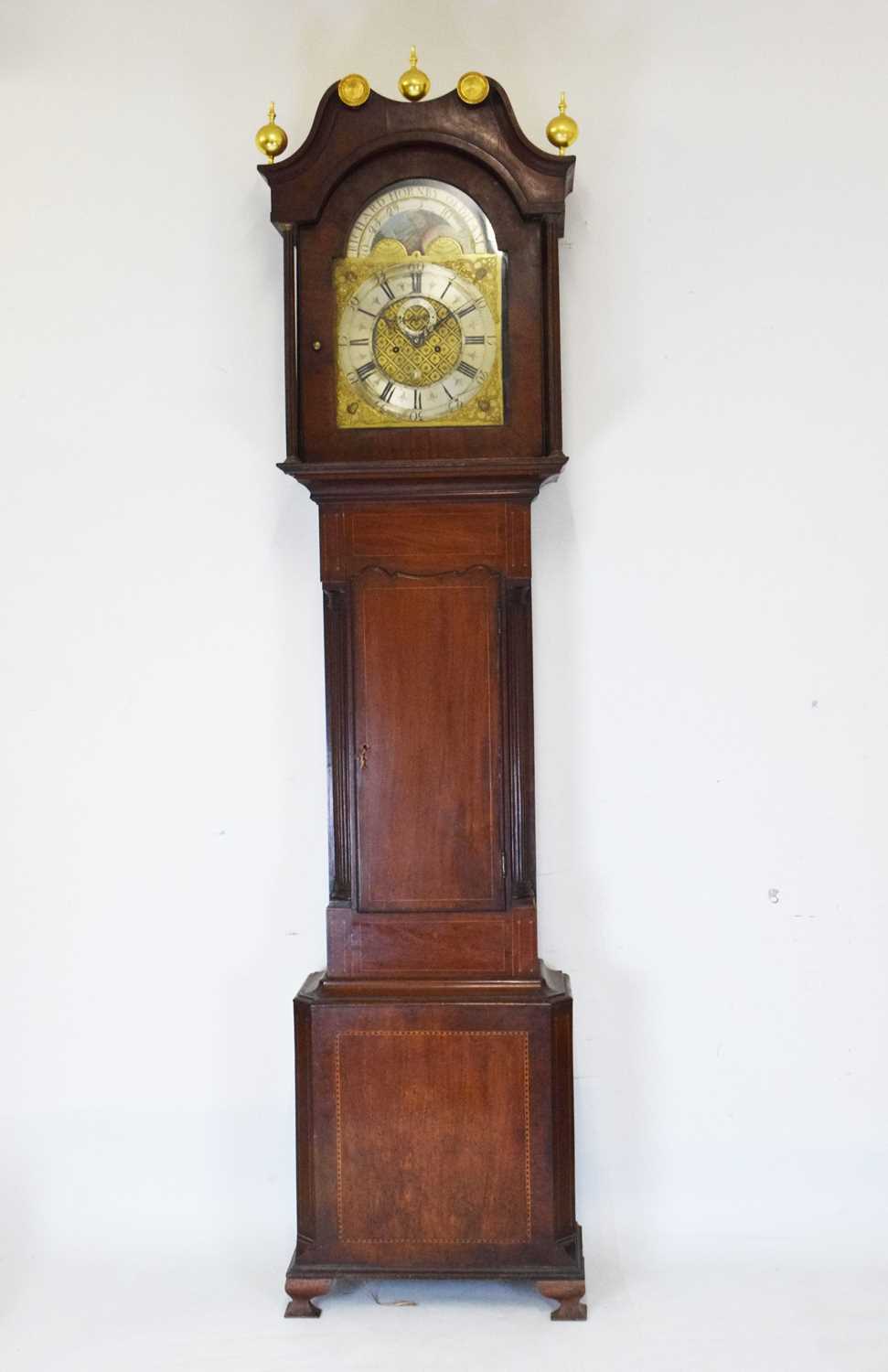 Early 19th Century inlaid mahogany cased 8-day brass dial longcase clock - Richard Hornby, Oldham - Image 5 of 14
