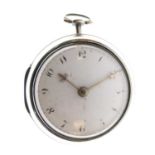C. Moore, London - George III silver pair cased pocket watch
