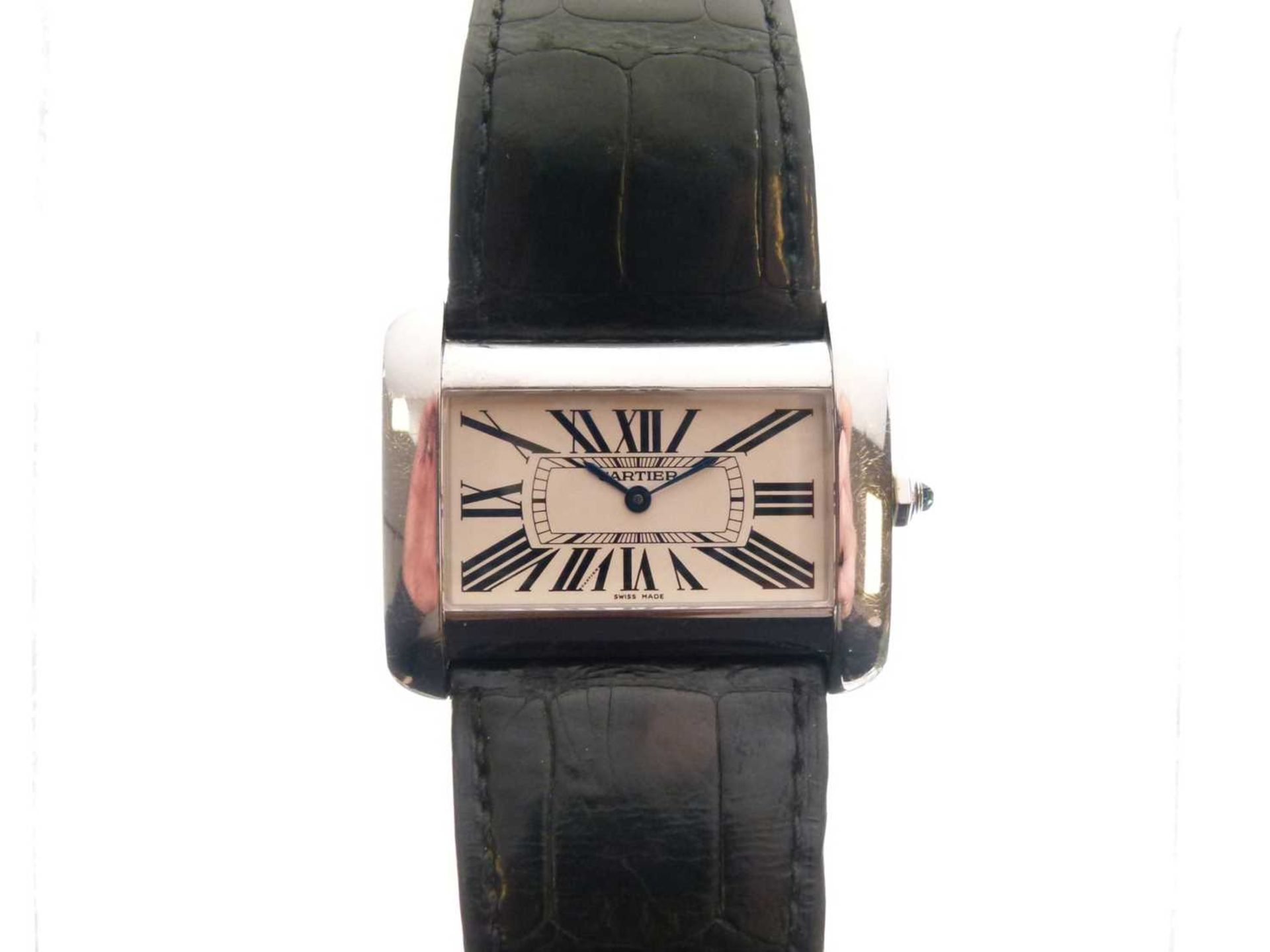 Cartier - Gentleman's Tank Divan stainless steel cased wristwatch - Image 8 of 8