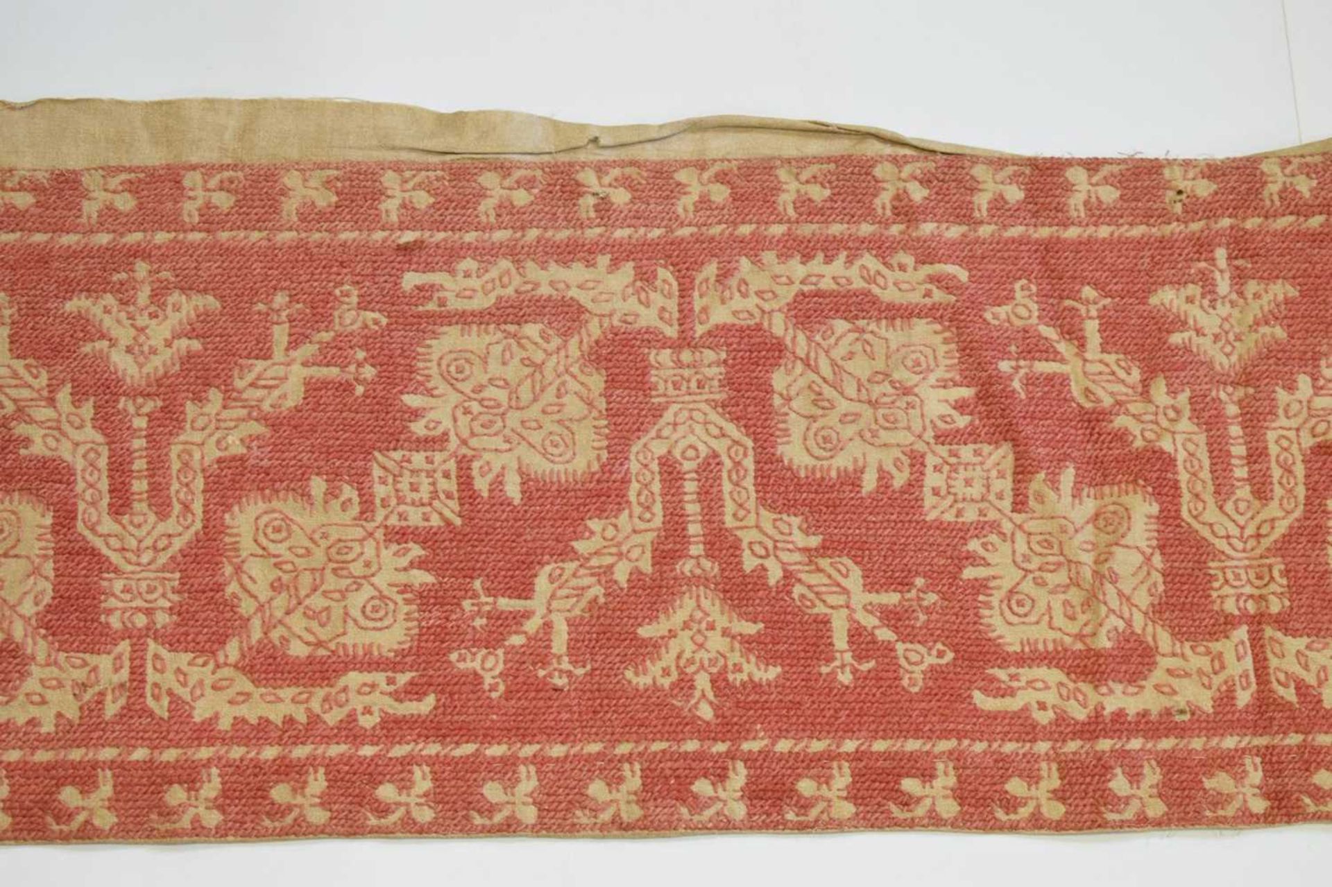 17th Century Italian embroided linen table runner - Image 4 of 8