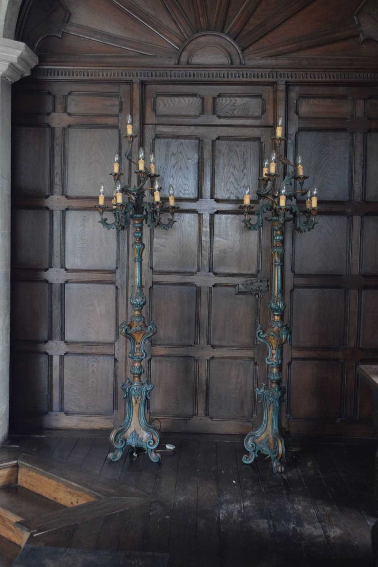 Pair of floor-standing ten-light candelabra - Image 15 of 16