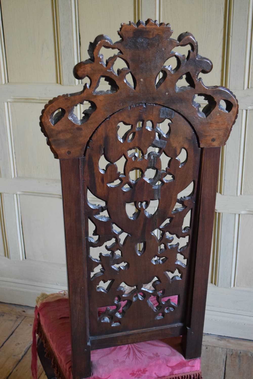 Set of six late 17th Century and later walnut high back dining chairs - Image 19 of 27