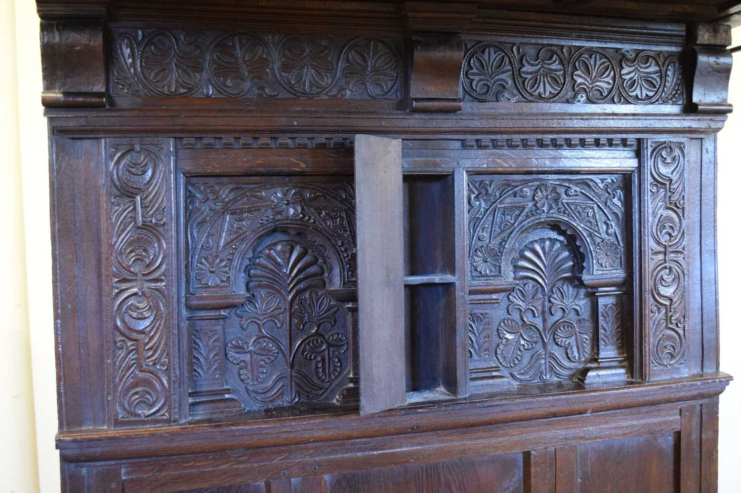 The Aldwick Court carved oak tester bed - Image 9 of 13