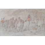 After Thomas Rowlandson (1756-1827) - Watercolour - The Recruits