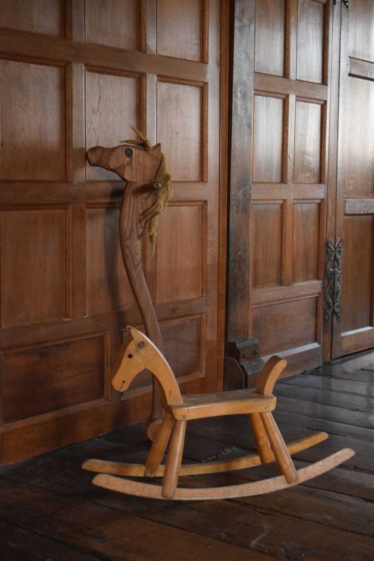 Vintage carved oak hobby horse - Image 2 of 9