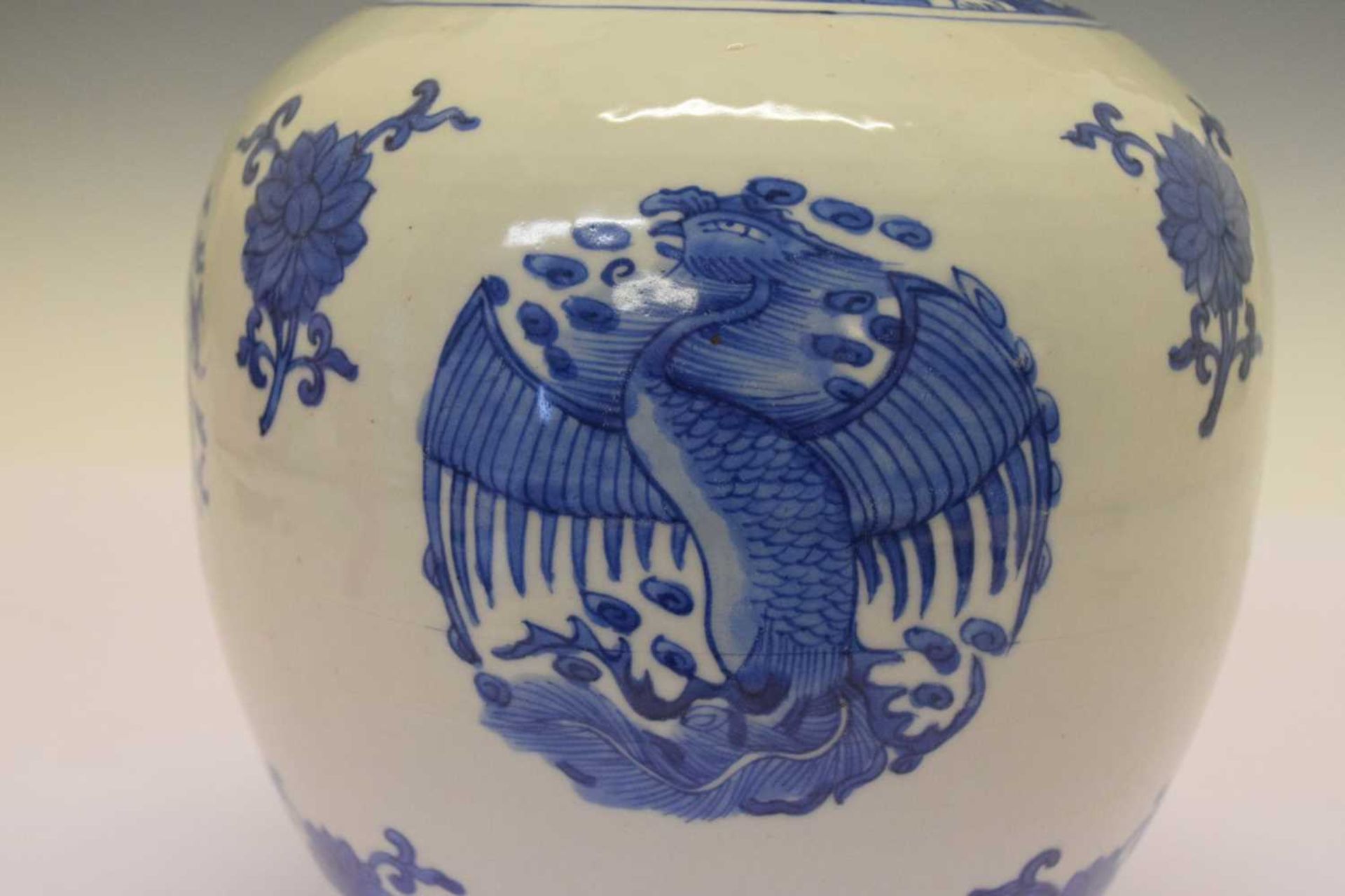 Chinese blue and white porcelain ovoid jar - Image 5 of 11