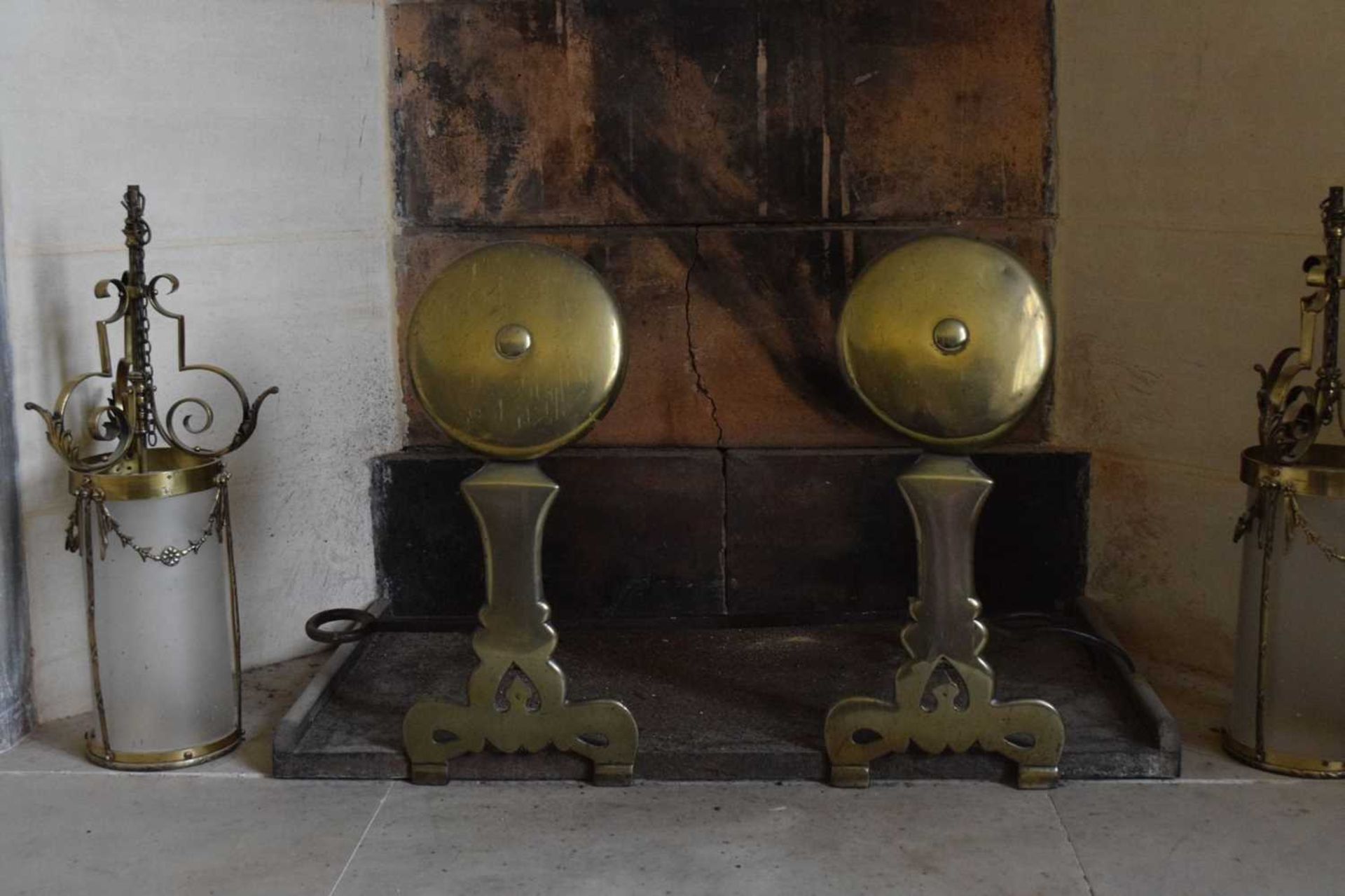 Pair of late 17th Century brass andirons - Image 8 of 13