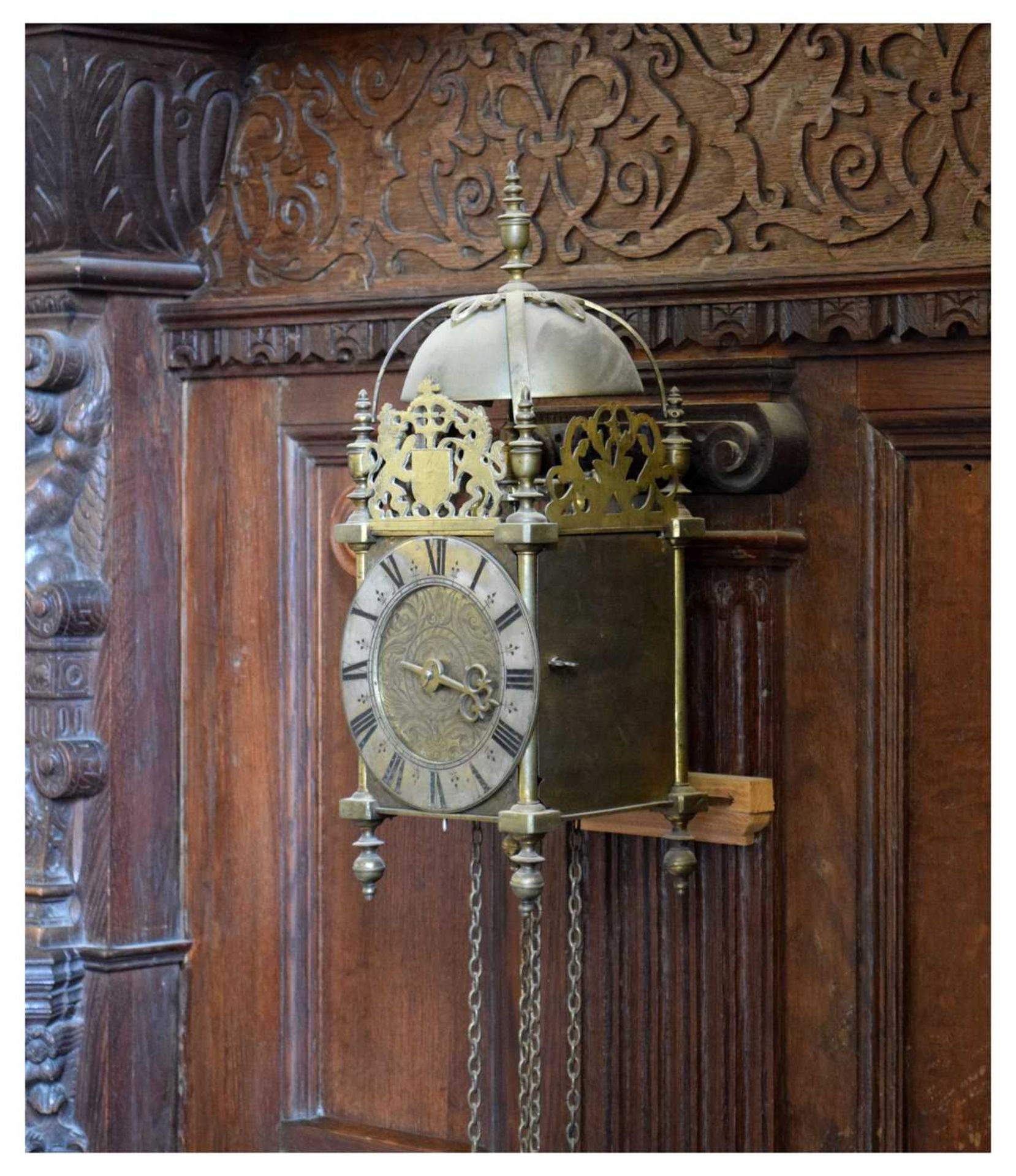 Chew Valley interest: late 17th Century and later brass lantern clock, Thomas Veale 1689