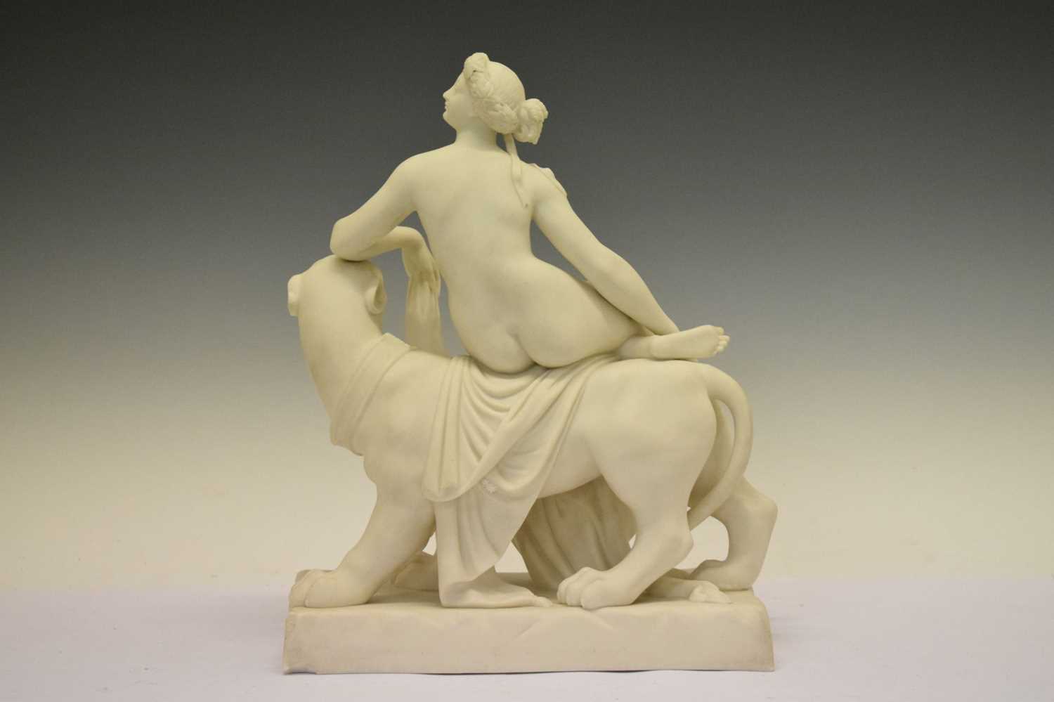 Parian figure 'Ariadne and the Panther' - Image 3 of 6