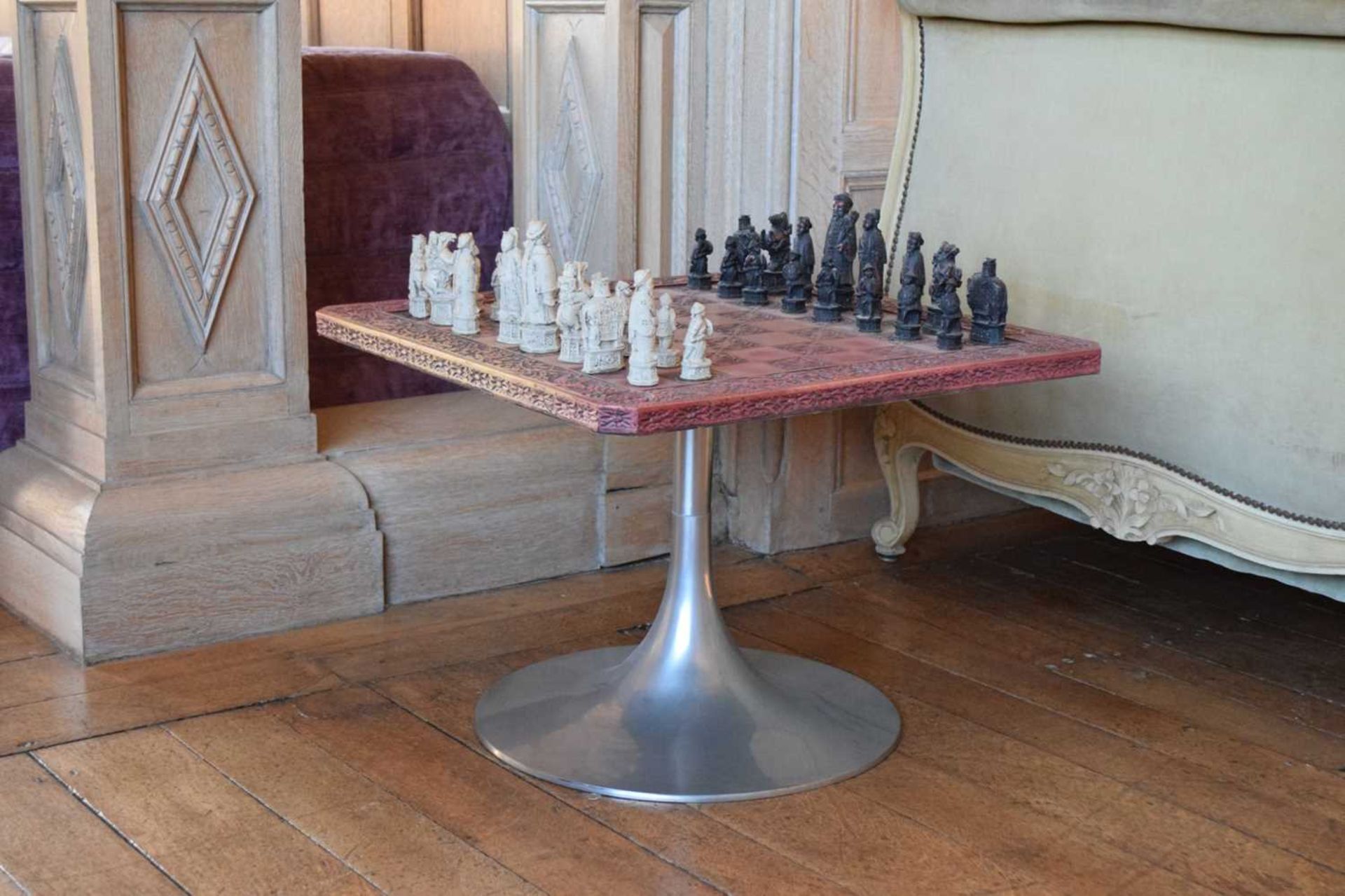 Unusual mid-century chessboard - Image 2 of 10