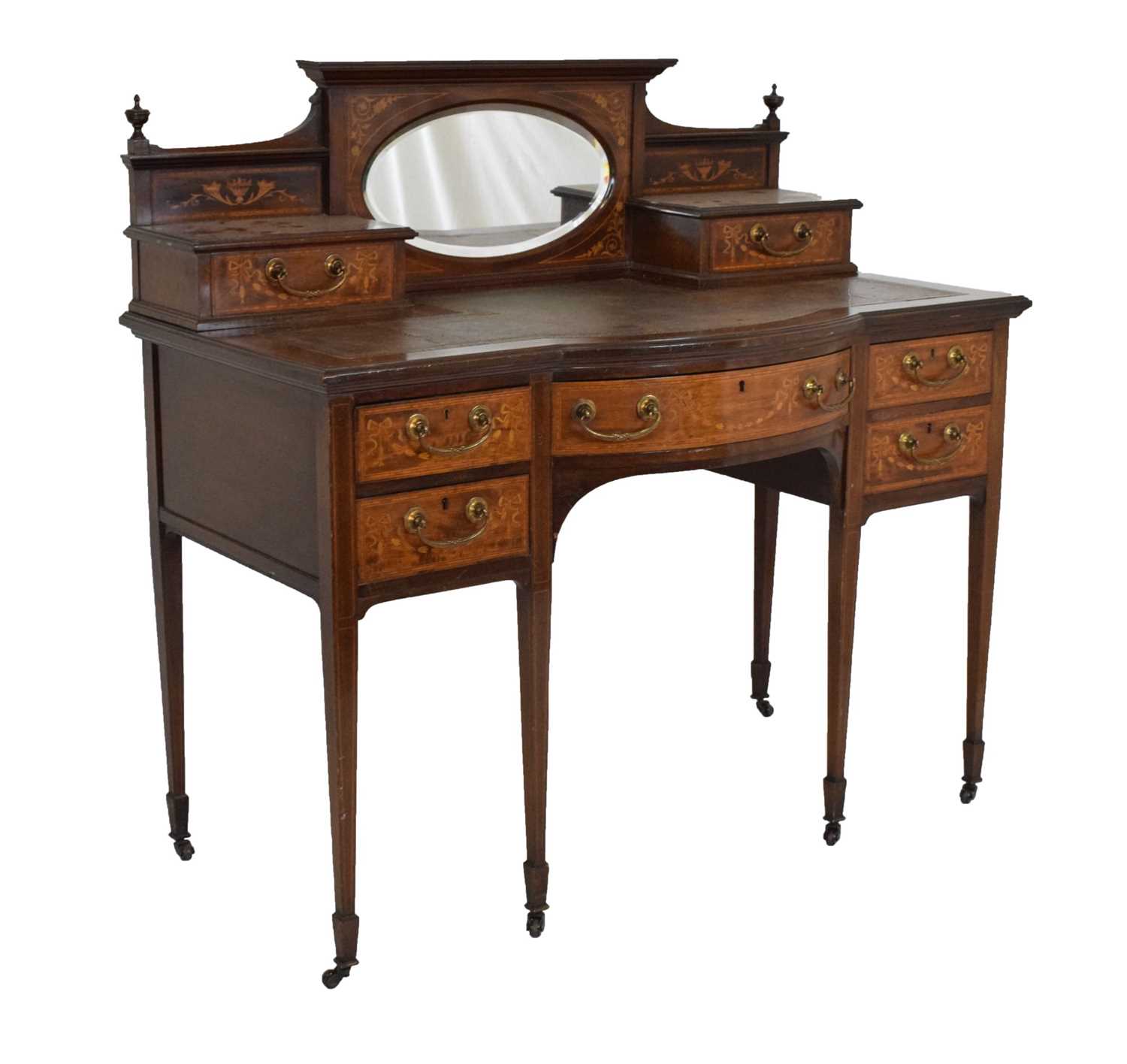 Late 19th/ early 20th Century inlaid dressing table