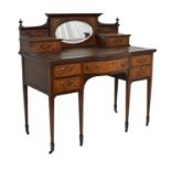 Late 19th/ early 20th Century inlaid dressing table
