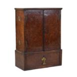Burr yew and gilt metal mounted table cabinet
