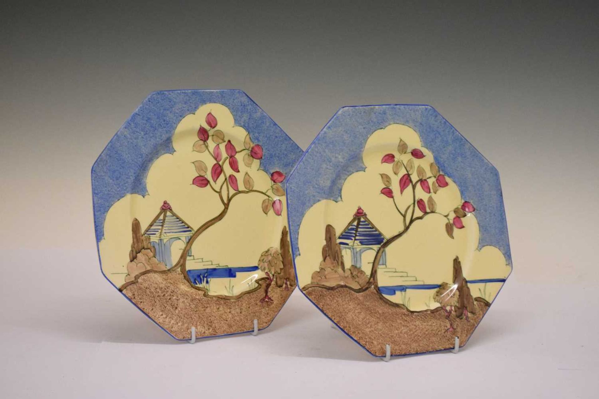 Pair of Clarice Cliff plates - Image 9 of 9