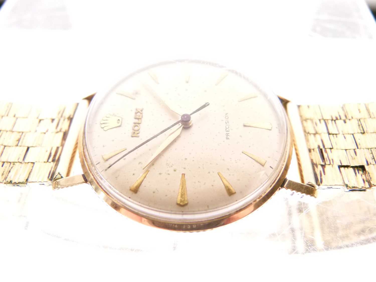 Rolex - Gentleman's 1960s Precision 9ct gold cased wristwatch - Image 4 of 9