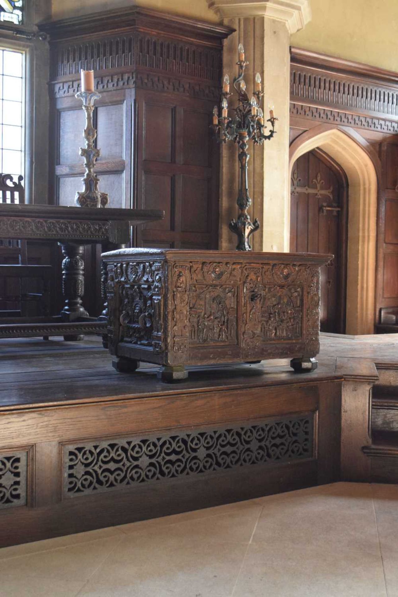 Small late 16th Century carved oak chest - Image 36 of 36