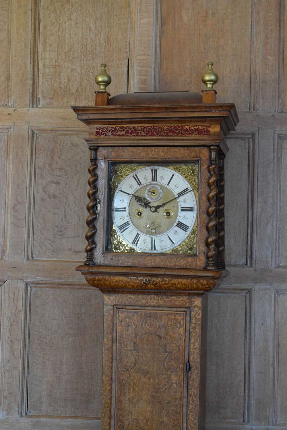 John Norcot, London – Fine walnut and seaweed marquetry eight-day brass dial longcase clock - Image 17 of 18