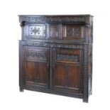 Charles II oak press or court cupboard