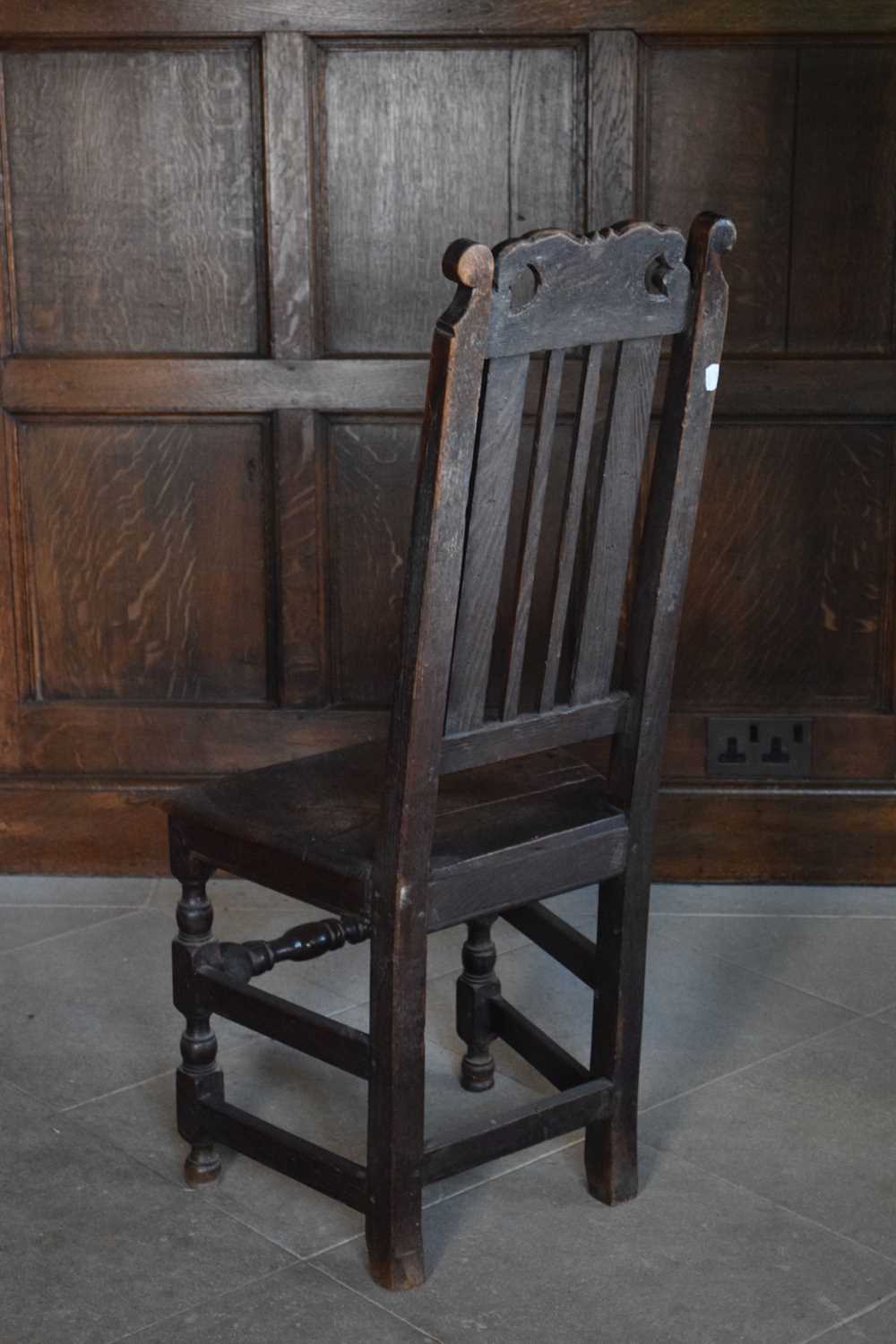 Harlequin set of twelve late 17th Century oak high-back dining chairs - Image 13 of 25