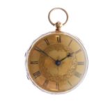 18ct gold open-faced pocket watch