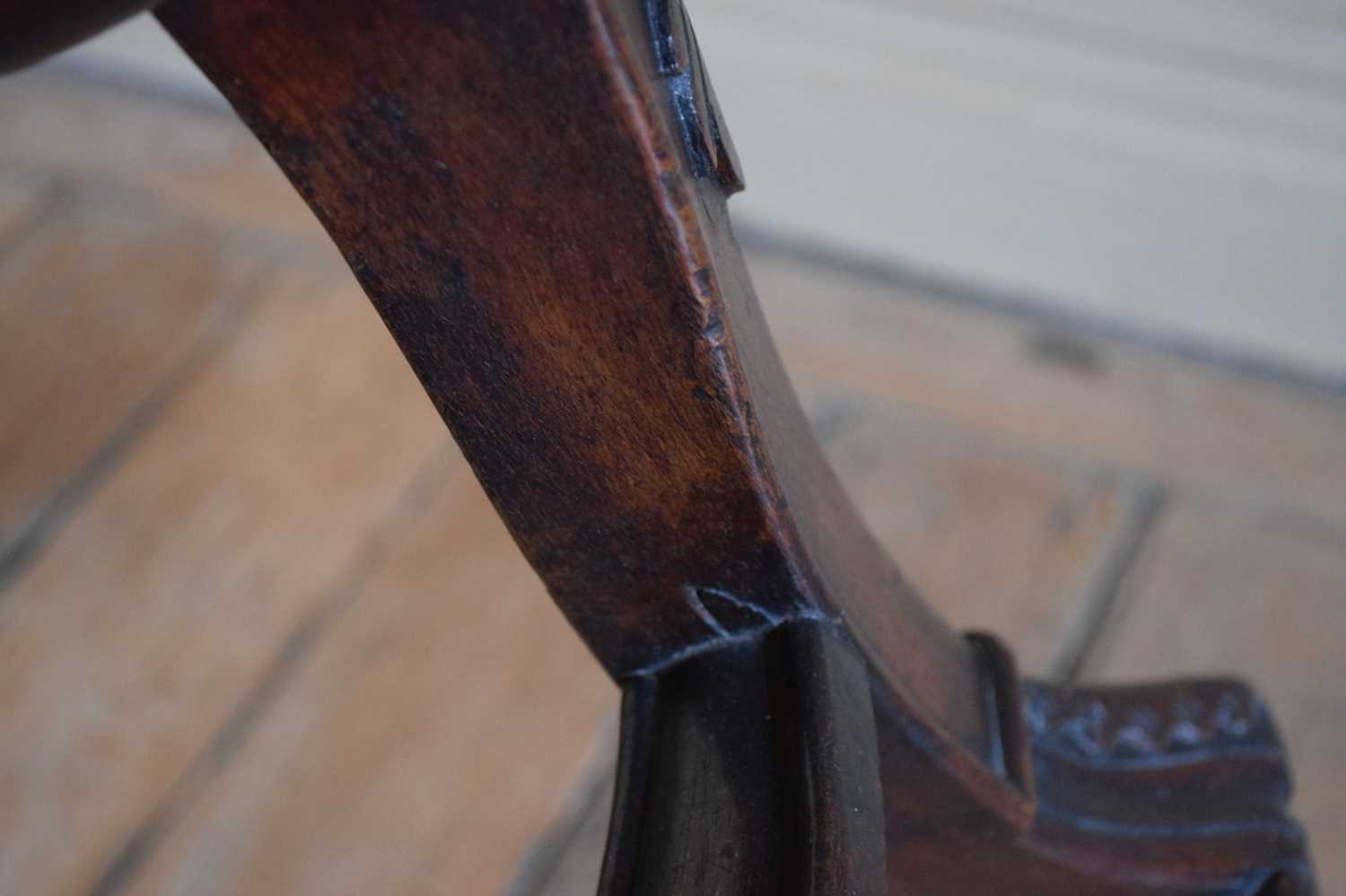 Set of six late 17th Century and later walnut high back dining chairs - Image 21 of 27