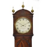 Early 19th Century mahogany cased 8-day painted dial longcase clock, Mallett, Barnstaple