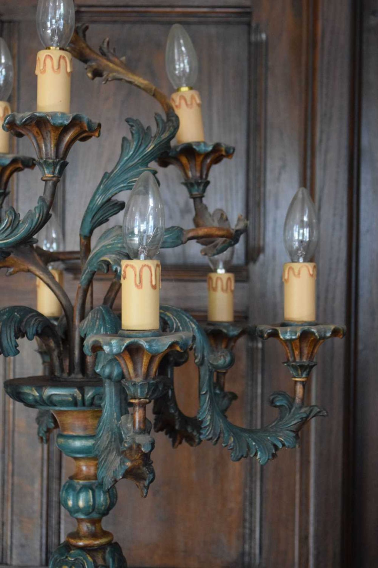 Pair of floor-standing ten-light candelabra - Image 5 of 16