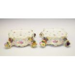 Pair of Meissen serpentine clock stands