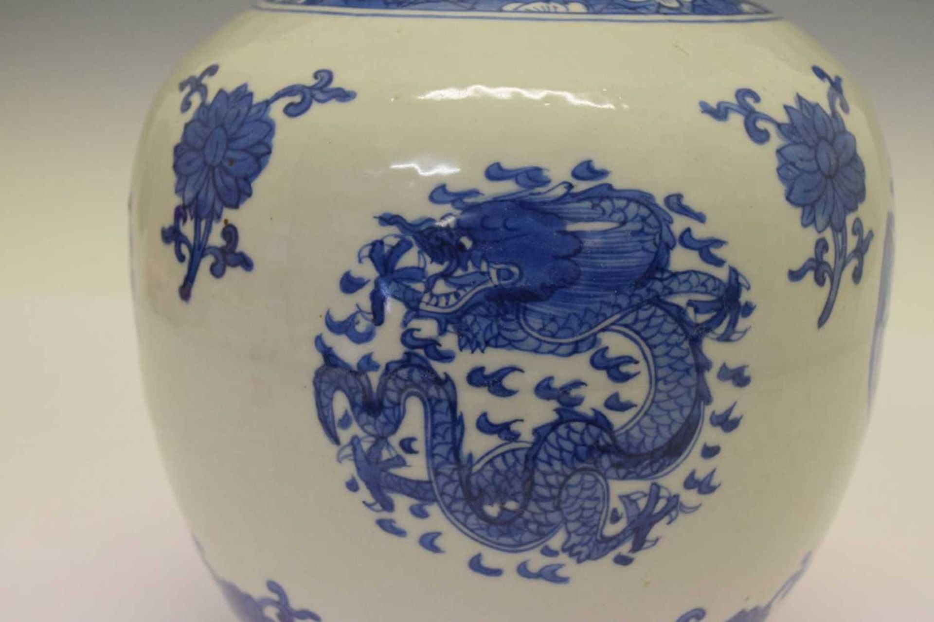 Chinese blue and white porcelain ovoid jar - Image 6 of 11